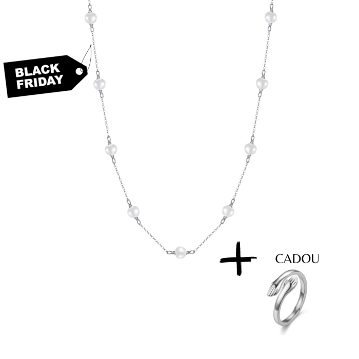 Colier Portofino Silver cu Perle Naturale, Argint 925 [1]