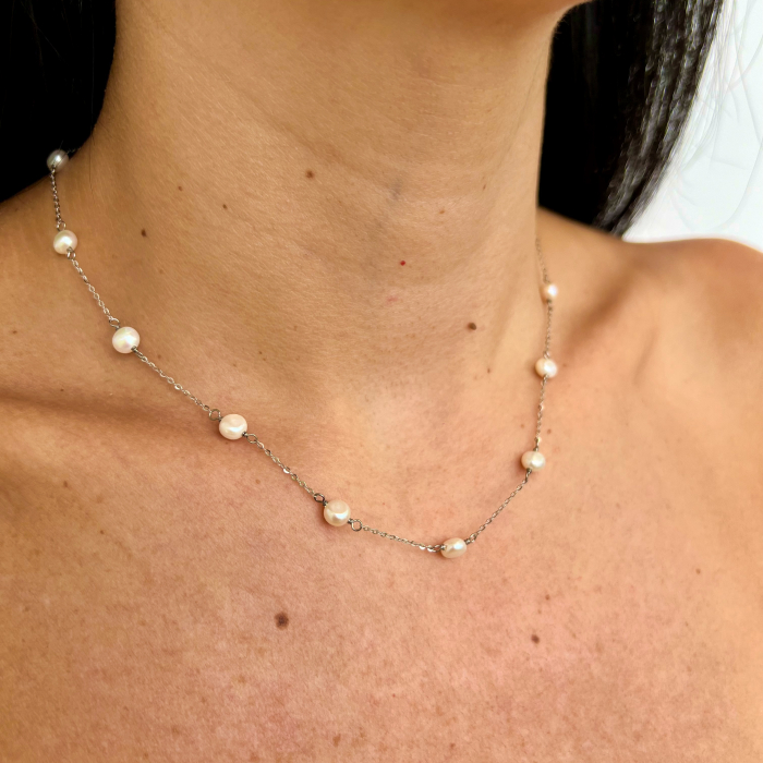 Colier Portofino Silver cu Perle Naturale, Argint 925 [2]