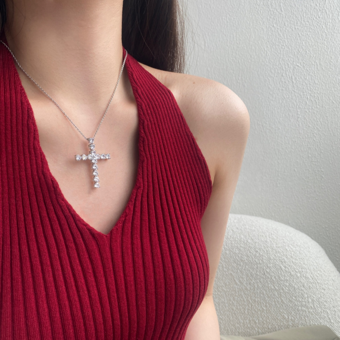 Cruce din Argint Una Vida Luxuria, Zirconiu Alb [3]