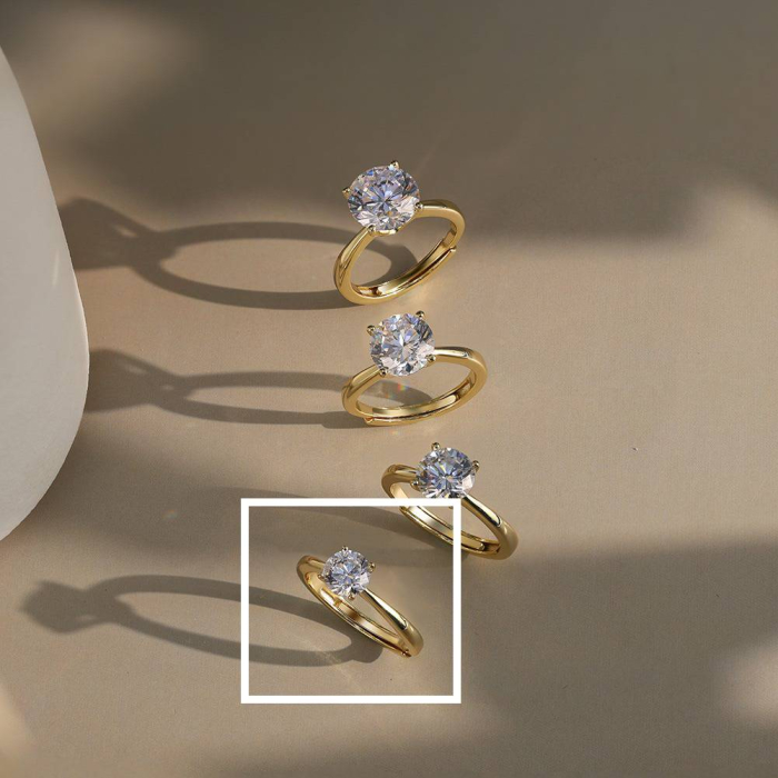 Inel de Logodna Amalfi cu Piatra Moissanite 1 ct, Argint 925 [3]