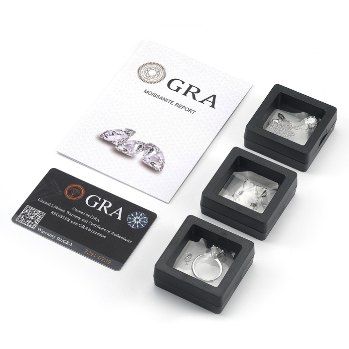 Inel de Logodna Amalfi cu Piatra Moissanite 1 ct, Argint 925 [4]