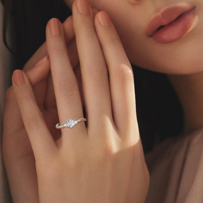 Inel de Logodna Una Vida Promise cu Moissanite, Argint 925 [2]