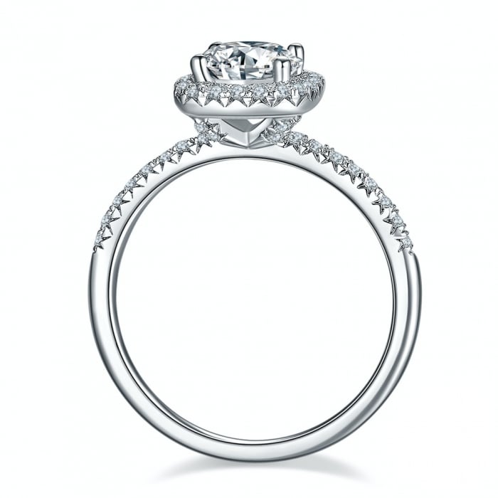 Inel AMOR Una Vida Diamant Moissanite 1ct, Argint 925 [2]