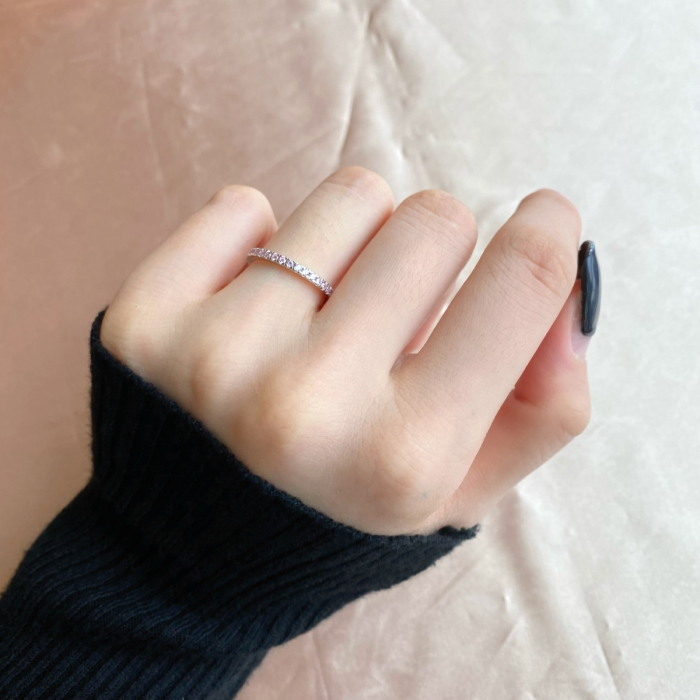 Inel Eternity Pink, Zirconiu Roz, Argint 925 [2]