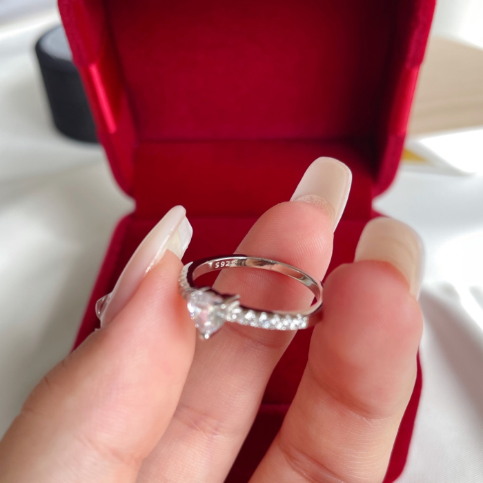 Inel Glamour din Arginti cu Zirconiu Alb, Una Vida [7]