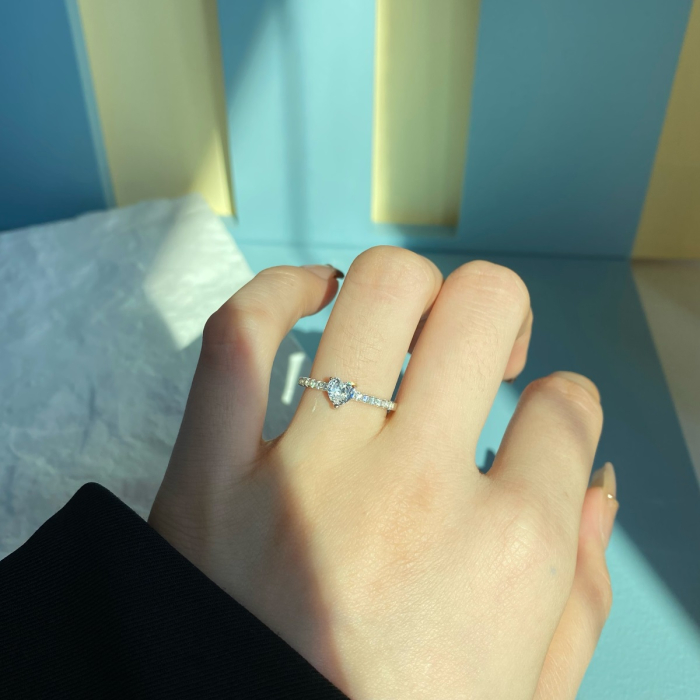 Inel Glamour din Arginti cu Zirconiu Alb, Una Vida [2]