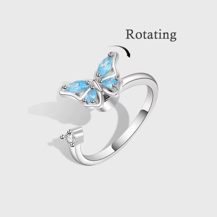 Inel Rotativ Spring cu Fluture, Argint 925 [4]