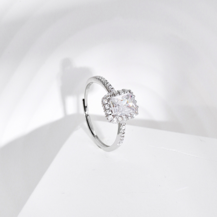 Inel Una Vida Diamond din Argint, Ajustabil [2]