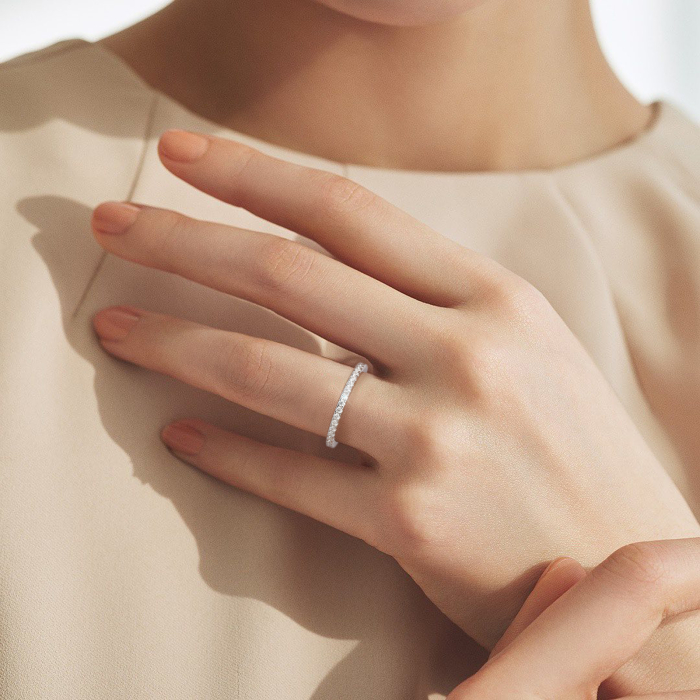 Inel Una Vida Eternity cu Moissanite, Argint 925 [4]