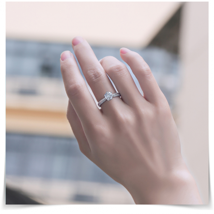 Inel Una Vida Ibiza cu Diamant Moissanite, Argint 925 [3]