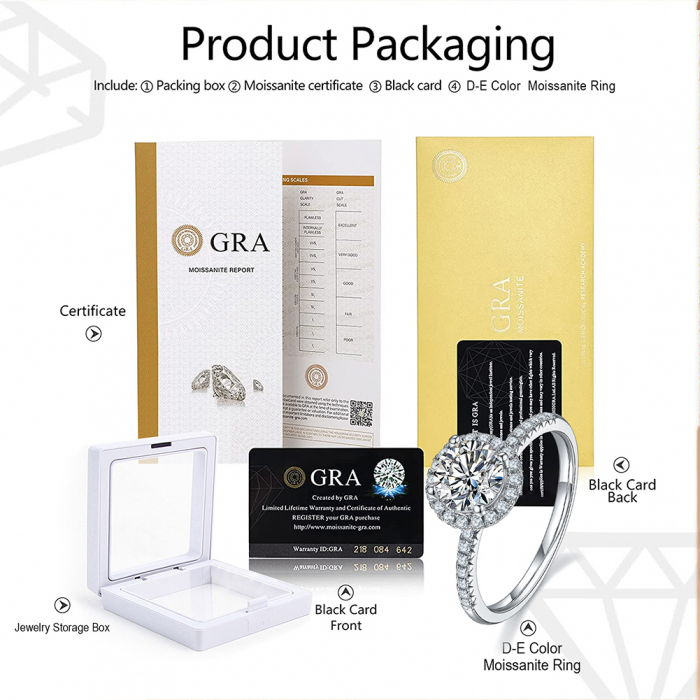 Inel Una Vida Mágica cu Diamant Moissanite, Argint Placat cu Aur [2]