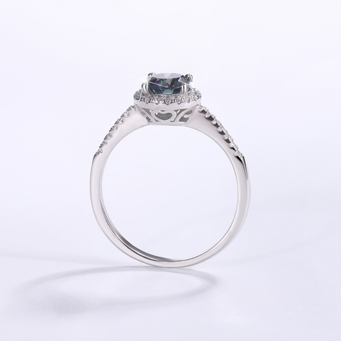 Inel Una Vida Mauritius Diamant Moissanite Verde 1ct, Marime ajustabila [3]