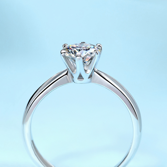 Inel Una Vida Sofia cu Diamant Moissanite 1ct, Argint 925 [3]