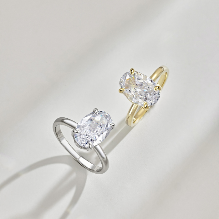 Inel Una Vida Taietura Tip Diamant Oval, Argint 925 [6]