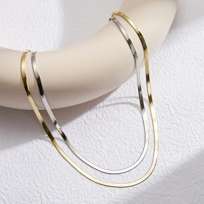 Lant din Argint Una Vida Snake Gold [4]