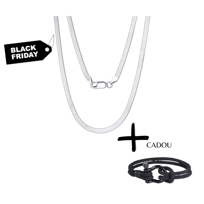 Colier Una Vida Snake For Men, Argint, Lungime 60 cm [1]