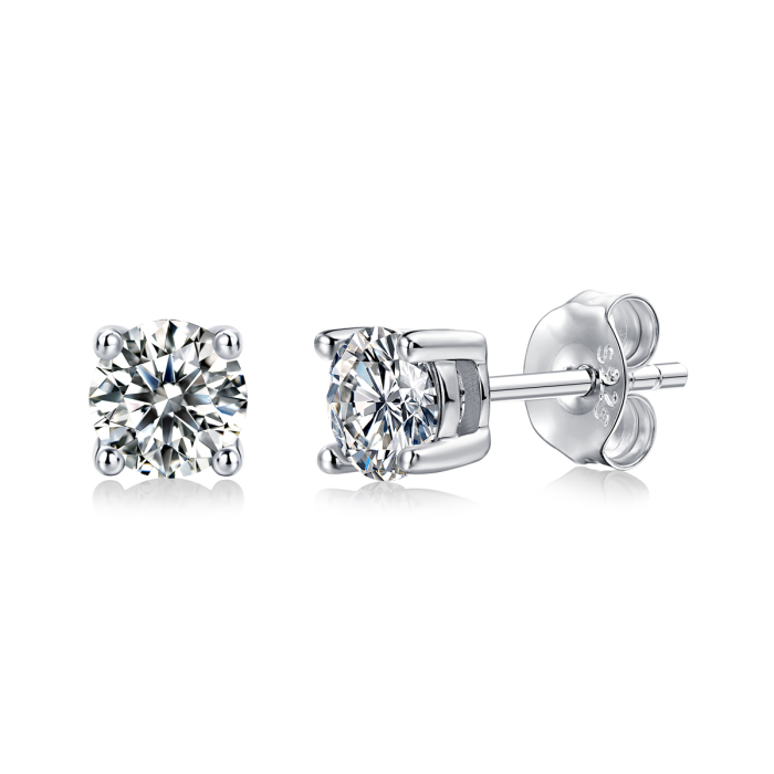 Set Moissanite Argint 925, Colier 1 ct + Cercei | Una Vida [3]