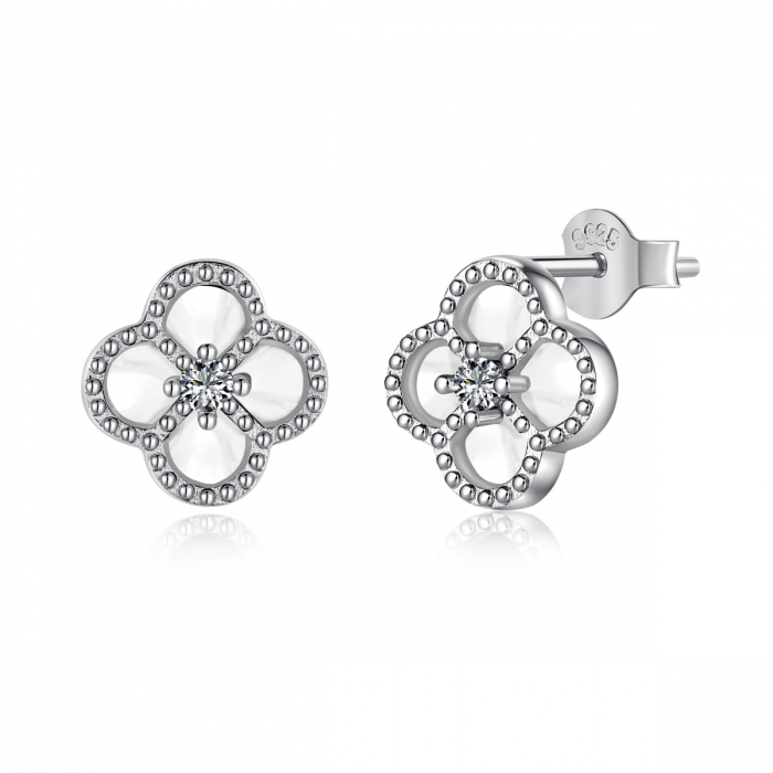 Set Una Vida Trifoi Lucky Alb, Argint 925 [5]