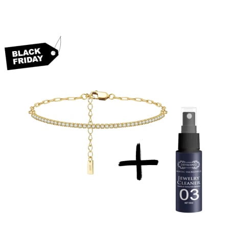 Produse - Bratara Tennis Argint 2mm Palma, Placat cu Aur