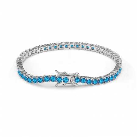 Bratari - Bratara Tennis Argint 3mm, Albastru Royal, 18 cm