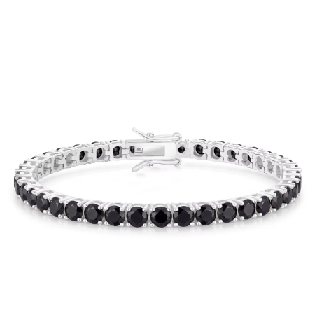 ELEMENTS % - Brățară Tennis Neagra Bărbați 4 mm | Una Vida