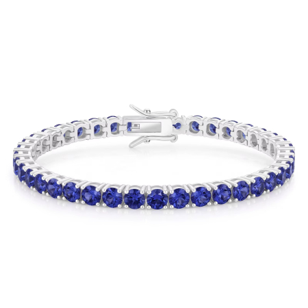 ELEMENTS % - Brățară Tennis Albastră Bărbați 4 mm | Una Vida