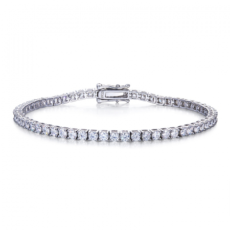 For MEN - Bratara Tennis Una Vida Diamante Moissanite 0.1ct, Masura 18 cm