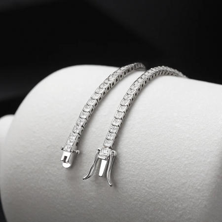 Bratara Tennis Una Vida Princess Cut, Argint 925 [3]