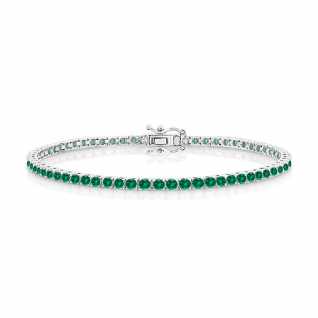 Bratari - Bratara Tennis Una Vida Verde 2mm, 17 cm, Argint 925