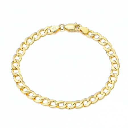 Bratari - Bratara Una Vida Cuban Gold 5mm for Men din Argint 925, 18 cm