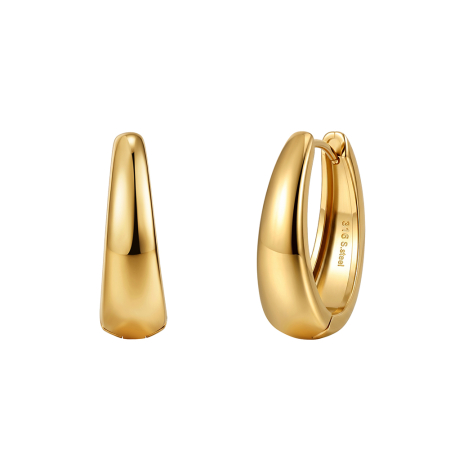 Noutati - Cercei Elements Gold din Oțel Inoxidabil 316L Placat cu Aur 18K