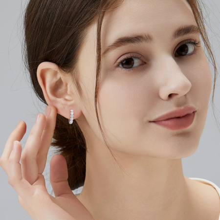 Cercei Hoop UNA VIDA Argint 925 [2]