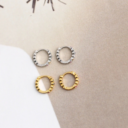 Cercei Rotunzi Mini Una Vida Colors, Argint Placati cu Aur 18k [2]