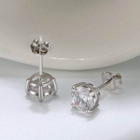 Cercei Una Vida Diamond Cut Alb, Argint [2]