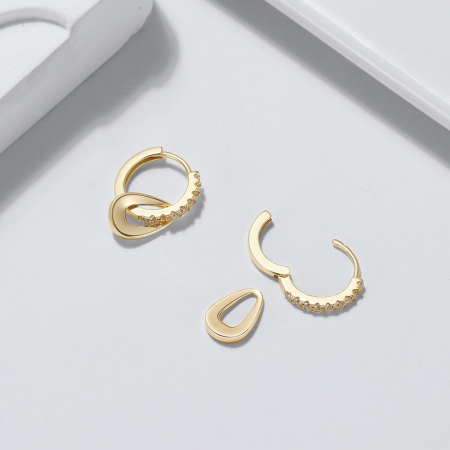 Cercei Una Vida Harmony Gold, Argint 925 [1]