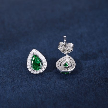 Cercei Una Vida Lacrima Verde, Argint 925 [2]