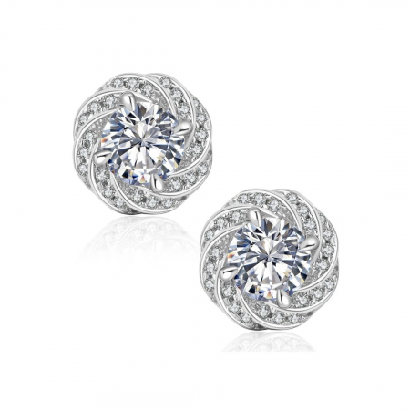 Noutati - Cercei Una Vida Luxuria cu Moissanite, Argint 925