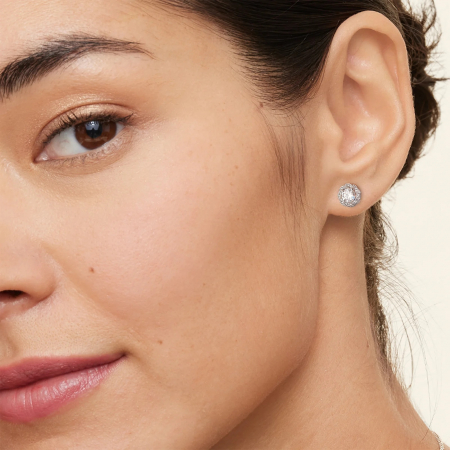 Cercei Una Vida Luxuria cu Moissanite, Argint 925 [2]