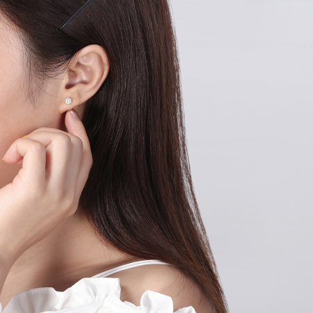 Cercei Una Vida Pure, Argint Placat cu Aur [5]