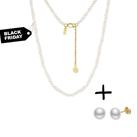 Produse - Colier cu Perle Naturale Una Vida Amalfi, Argint 925