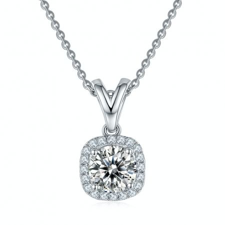 Produse - Colier AMOR Una Vida Diamant Moissanite 1ct, Argint 925