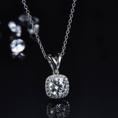 Colier AMOR Una Vida Diamant Moissanite 1ct, Argint 925 [2]