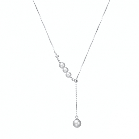 Coliere - Colier Portofino Long cu Perle, Argint 925
