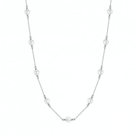 Coliere - Colier Portofino Silver cu Perle Naturale, Argint 925