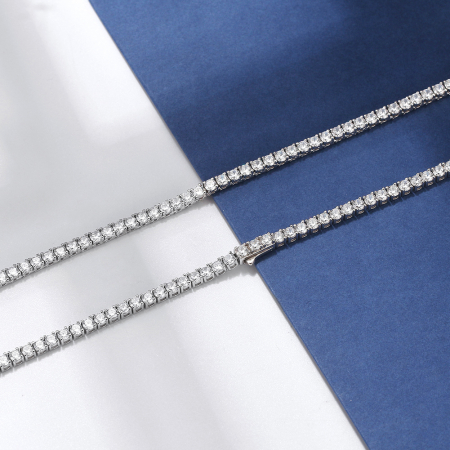 Colier Tennis Una Vida Diamond Cut 3mm, Argint 925 [2]