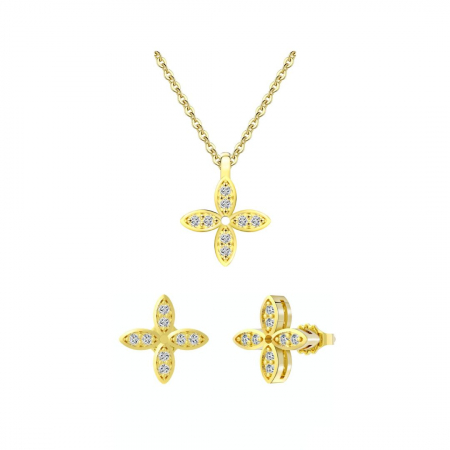 Noutati - Set Una Vida Lucky Star Gold, Argint 925