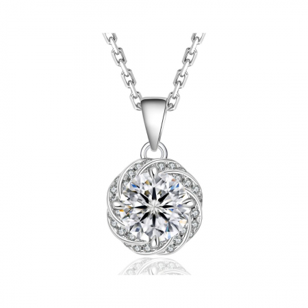 Noutati - Colier Una Vida Luxuria cu Moissanite, Argint 925