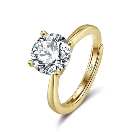 Moissanite - Inel de Logodna Amalfi cu Piatra Moissanite 1 ct, Argint 925