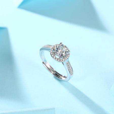 Inel de Logodna cu Diamant Moissanite Marbella, Argint 925 [3]