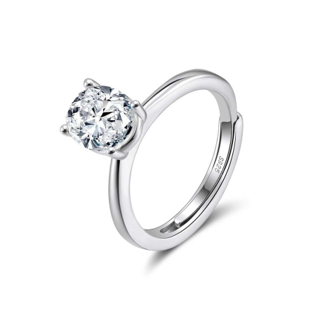 Produse - Inel de Logodna Florence cu Piatra Moissanite 2 ct, Argint 925